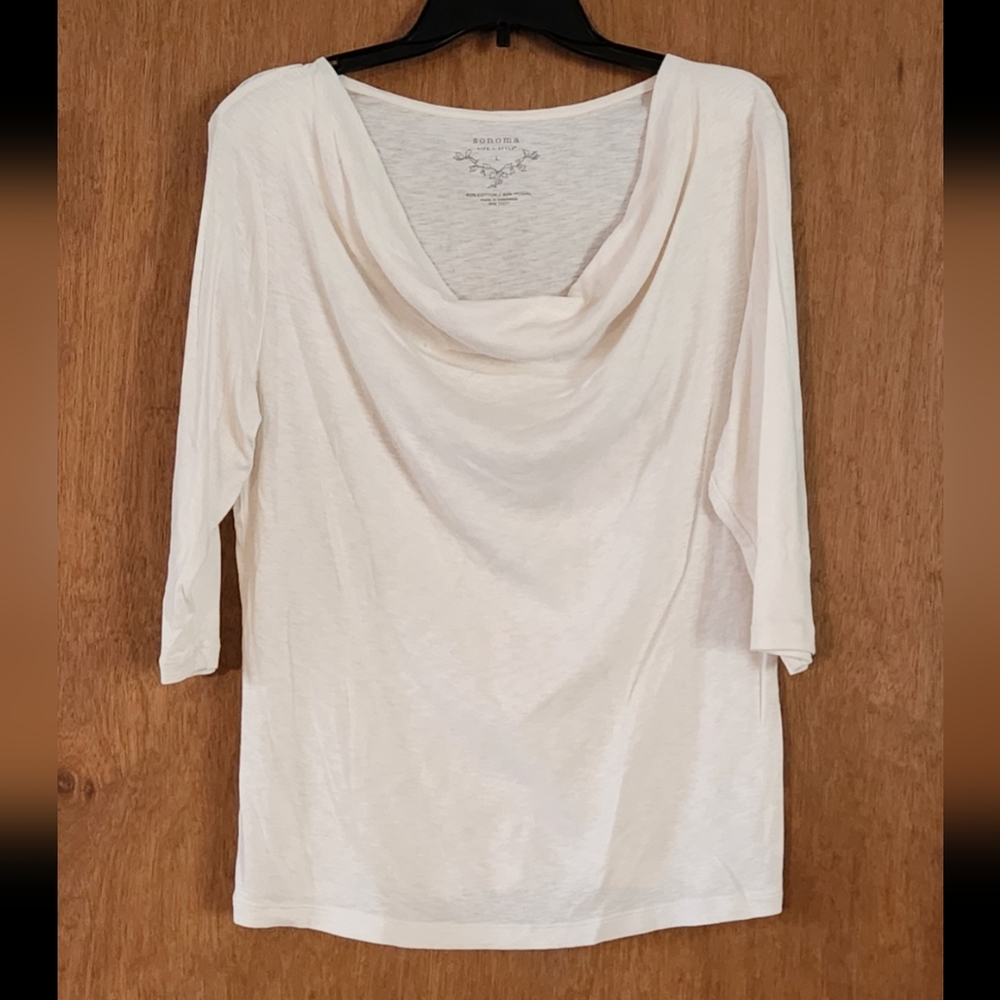 Sonoma shirt, size large, color cream